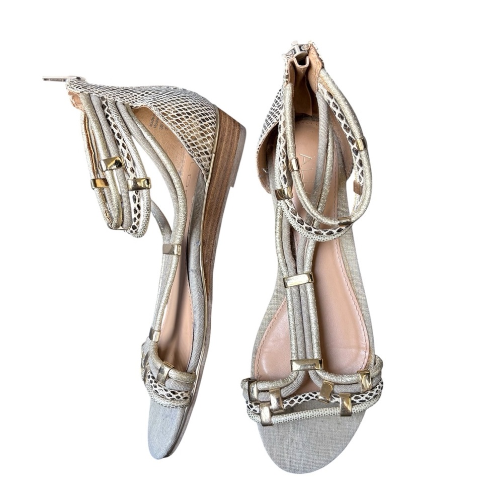 Aldo Metallic Strappy Sandals